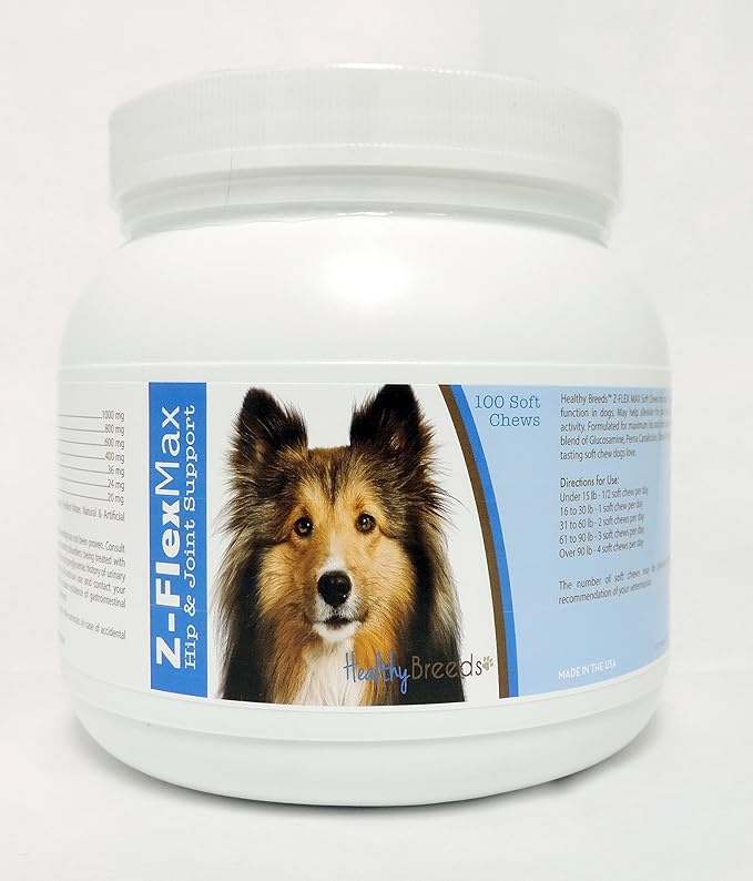 Healthy Breeds Shetland Sheepdog Z-Flex Max Hip & Joint Soft Chews 100 Count