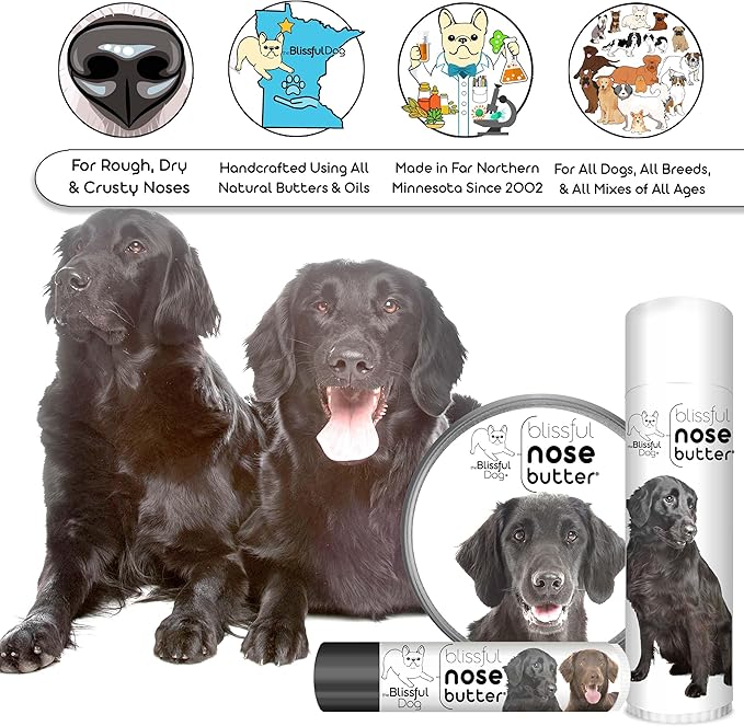 The Blissful Dog Flat-Coat Retriever Unscented Nose Butter - Dog Nose Butter, 0.50 Ounce