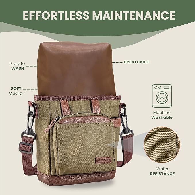 BEAU&FUR Large Dog Treat Pouch with Clicker for Training – 4 Cup Capacity, Built-In Poop Bag Dispenser, Expandable Pocket, Metal Buckle, Large Back Pocket, Ideal Design for Walks and Training – Green