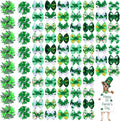Weewooday 70 Pcs Dogs Hair Holiday Dog Bows Bowtie with Rubber Band Pet Hair Accessories Puppy Bowknot Topknot Pet Grooming Bow for Holiday Christmas Small Puppy Decor(Chic Style)