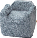 Snoozer Dog Car Seat: Lookout I Dog Booster Car Seat for Pets up to 18lbs, Helps Alleviate Travel Sickness & Fear for Dogs, Removable Washable Cover – Palmer Indigo, Size Small