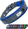 Black Rhino Dog Collars for Medium Dogs - Adjustable Reflective Heavy Duty Dog Collar with Ultra-Soft Neoprene Padding - Weatherproof, Durable, and Comfortable for Active Dogs - Sport Blue and Black
