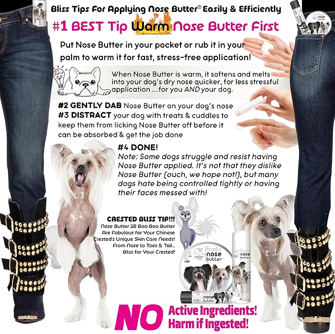 The Blissful Dog Chinese Crested Unscented Nose Butter, 1-Ounce