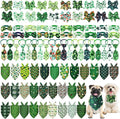 Reginary 120 Pcs Dog Bandanas Bulk Dog Bows Set Bow Ties Cat Scarf Colorful Washable Triangle Pet Kerchief Cute Bib for Summer Small Medium Large Pets Grooming Accessories Costume (St. Patrick's Day)