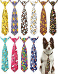PET SHOW 10pcs Pack Halloween Big Dog Ties Neckties for Large Breed Dogs XL Adjustable Holiday Grooming Accessories Neck Ties Bowties Girl Boy Festival Costumes Photography Party Gift Favor