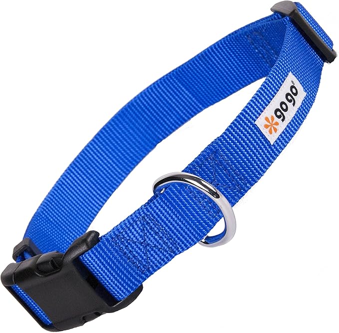 GOGO Pet Products Comfy Nylon 3/8-Inch Adjustable Pet Collar, X-Small, Blue