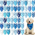 Preboun 50 Pcs Winter Dog Bandanas Bulk Snowflakes Snowmen Polar Bear Penguin Bandanas for Dogs Triangle Kerchief Bibs Scarf Pet Xmas Costume Photo Props Accessories, 25 Styles (25.6 x 17.7 x 17.7)