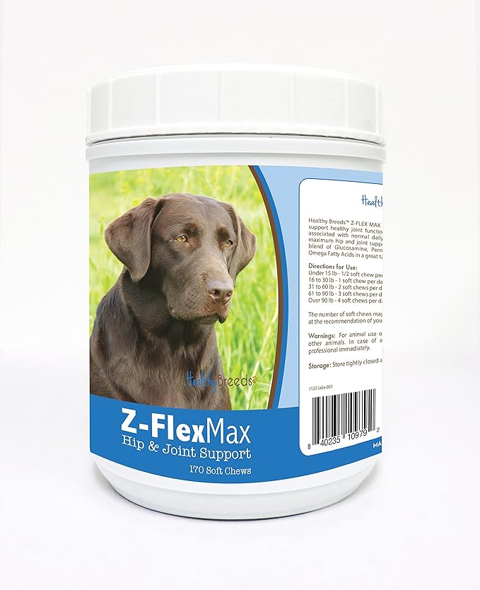 Healthy Breeds Labrador Retriever Z-Flex Max Hip and Joint Soft Chews 170 Count