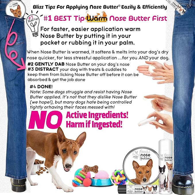 The Blissful Dog Basenji Unscented Nose Butter - Dog Nose Butter, 4 Ounce