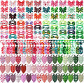 Reginary 200 Pcs Valentine's Day Dog Bandanas Bulk Dog Bows Ties St. Patrick's Day Pet Collars Set Clover Lucky Pattern Grooming Bowties and Neckties Collar for Small Middle Pets Puppies