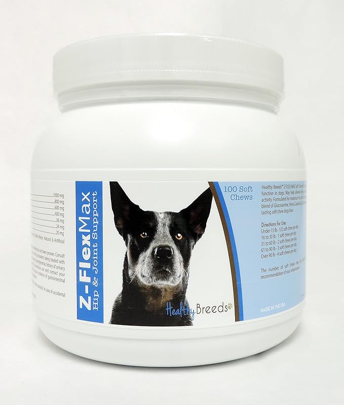 Healthy Breeds Australian Cattle Dog Z-Flex Max Hip & Joint Soft Chews 100 Count