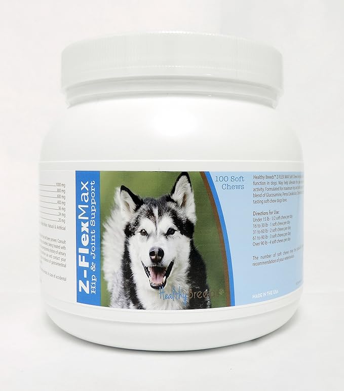 Healthy Breeds Alaskan Malamute Z-Flex Max Hip & Joint Soft Chews 100 Count