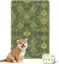 nunubaby Washable Pee Pads for Dogs, Stylish, Non-Slip and Leak-Proof Pee Pads. Reusable Potty Pads for Dogs for Crates and Floors.(Green/Multi, 24" x36" )