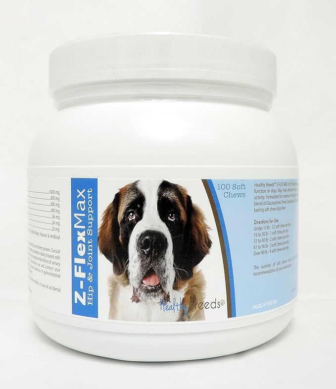 Healthy Breeds Saint Bernard Z-Flex Max Hip & Joint Soft Chews 100 Count