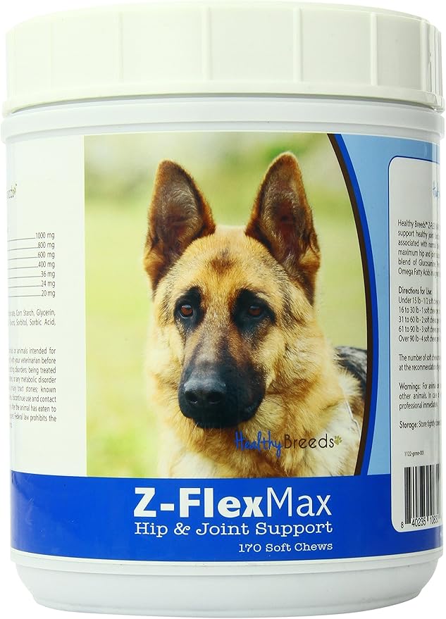 Healthy Breeds German Shepherd Z-Flex Max Hip and Joint Soft Chews 170 Count