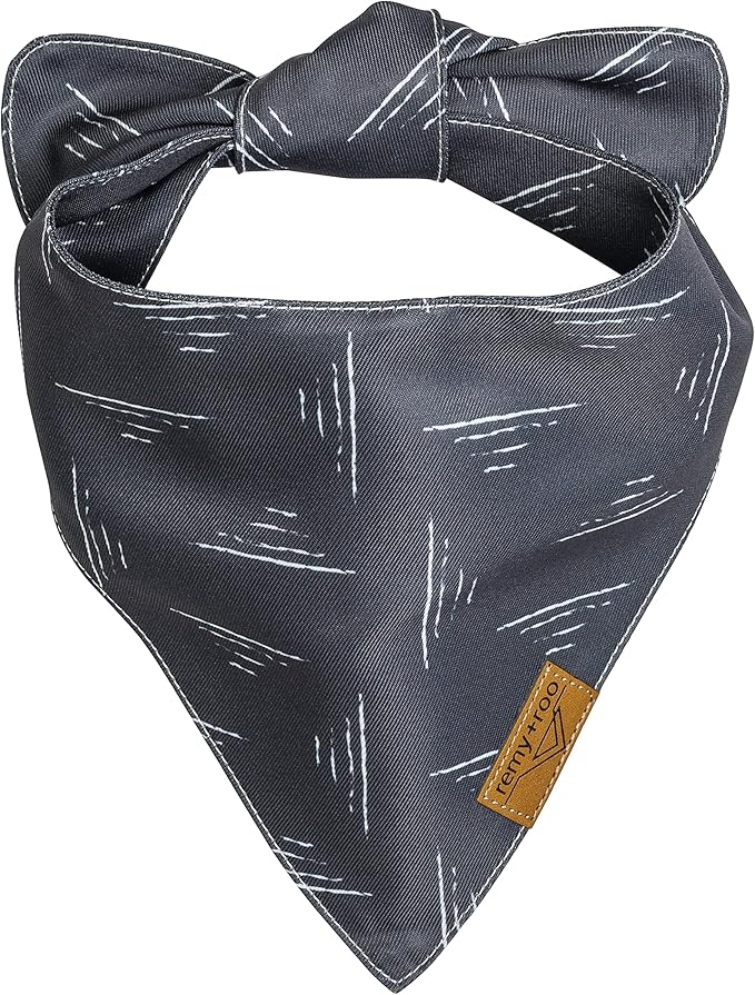 Remy+Roo Large Spring Dog Bandanas - 4 Pack Logan Set | Premium Durable Adjustable Polyester Fabric | Patented Shape Boy Dog Bandanas | Pack of Thanksgiving Bandanas for Dogs
