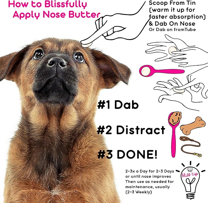The Blissful Dog Mixed Breed Unscented Nose Butter - Dog Nose Butter, 8 Ounce