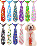 PET SHOW 10pcs Christmas Medium Dog Ties Neckties for Large Dogs Adjustable Holiday Grooming Accessories Neck Ties Bowties Girl Boy Festival Costumes Puppies Cats Photography Party Gift Favor