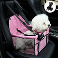 NO Collapse Dog Car Booster Seats Safety Seat Car Seat Cover with Dog Seat Belt Non Slip Carrier,Waterproof, Breathable, Portable, Foldable for Small Pets Animals Cat Puppy Pink