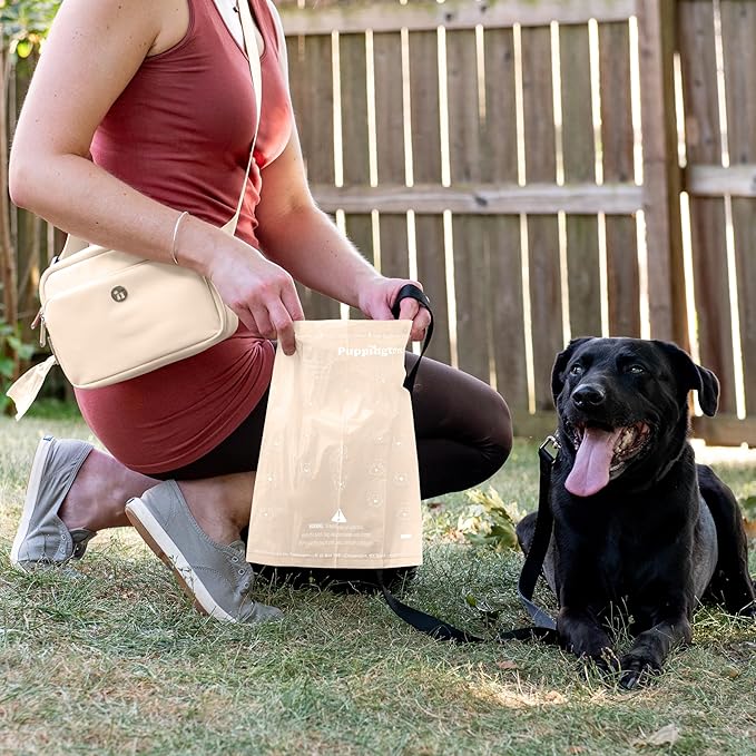 Puppington Certified Home Compostable Poop Bags - ASTM D6400 Compliant - 270 Extra Thick Bags - Plant Based - Pairs with Puppington 3-in-1 Bag & Fits all Standard Poop Bag Dispensers (Vanilla Cream)