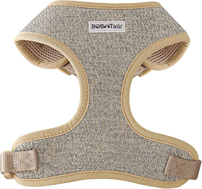 No Pull Dog Vest Harness for Small&Medium Dogs, Side Clip Adjustable Pet Vest, Soft Breathable, Fashion Dog Harnesses for Walking, Running, Shopping (Taupe, S)