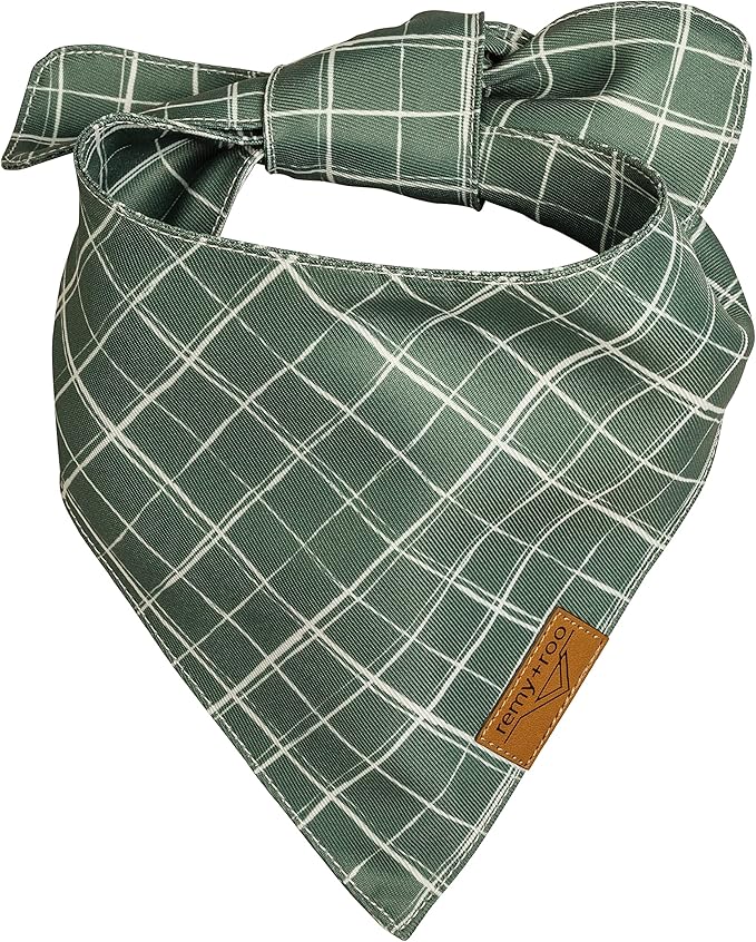 Remy+Roo Small Spring Dog Bandanas - 4 Pack Logan Set | Premium Durable Adjustable Polyester Fabric | Patented Shape Boy Dog Bandanas | Pack of Thanksgiving Bandanas for Dogs