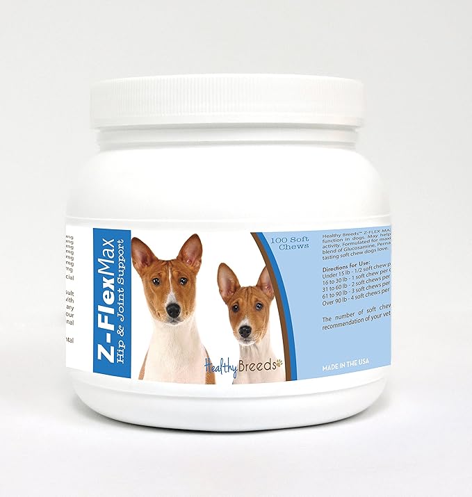 Healthy Breeds Basenji Z-Flex Max Hip & Joint Soft Chews 100 Count