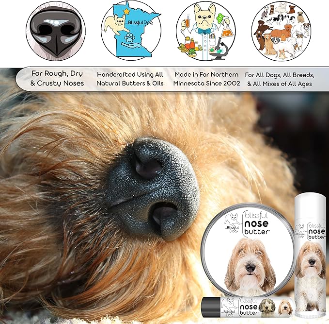 The Blissful Dog Petit Basset Griffon Unscented Nose Butter - Dog Nose Butter, 8 Ounce
