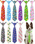 PET SHOW 10pcs Pack Christmas Big Dog Ties Neckties for Large Breed Dogs XL Adjustable Holiday Grooming Accessories Neck Ties Bowties Girl Boy Festival Costumes Photography Party Gift Favor