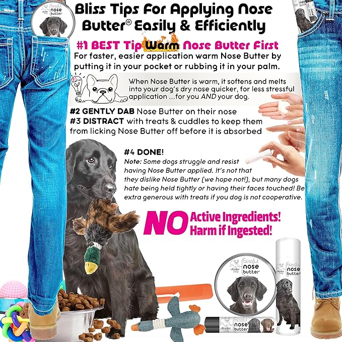 The Blissful Dog Flat-Coat Retriever Unscented Nose Butter - Dog Nose Butter, 2 Ounce