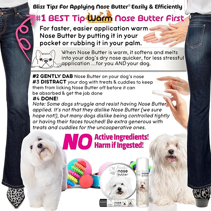 The Blissful Dog Coton De Tulear Unscented Nose Butter, 1-Ounce