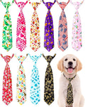 PET SHOW 10 Pack Holiday Dog Ties Neckties for Large Medium Dogs Adjustable Grooming Accessories Neck Ties Bowties Girl Boy Pets Festival Costumes Puppy Wedding Party Gift Favor