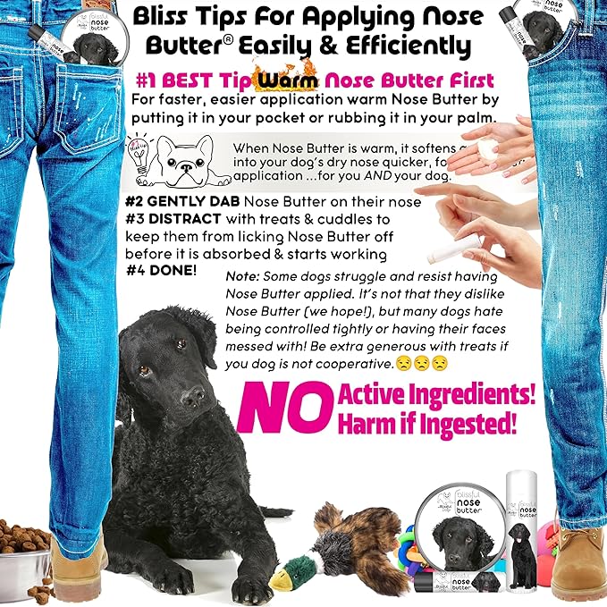 The Blissful Dog Curly-Coat Retriever Unscented Nose Butter, 2-Ounce