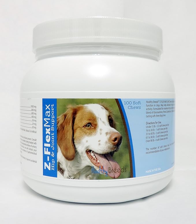 Healthy Breeds Brittany Z-Flex Max Hip & Joint Soft Chews 100 Count