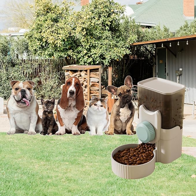 Jainchan® Pet Cat Dog Normal/Hanging Automatic Water Drinking/Food Dispenser Container Washable | Pet Food Container Dog Food Container | Dog Assecories | Gift for Dogs | Food 1 Litter