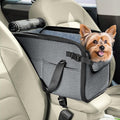 WOYYHO 18 lbs Console Dog Car Seat Luxury Center Console (Width >9in) Dog Car Bed Carseat with Soft Cushion and Safety Belt, Easy Install Stable No Shaking, Waterproof Anti-Slip PU Leather