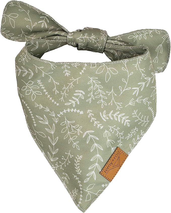 Remy+Roo Small Spring Bandanas - 4 Pack Rubi Set | Premium Durable Adjustable Polyester Fabric | Patented Shape Girl Dog Bandana, Floral Dog Bandana