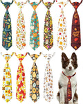 PET SHOW 10 Pack Fall Big Dog Ties Neckties for Large Breed Dogs XL Pumpkin Maple Leaf Adjustable Neck Ties Girl Boy Pets Autumn Costumes Dog Holiday Grooming Accessories Wedding Party Gift Favor