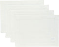 Solino Home Linen Placemats Set of 4 - Classic Hemstitch Ivory Placemats 14 x 19 Inch - 100% Pure Linen Table Mats for Holiday, New Year