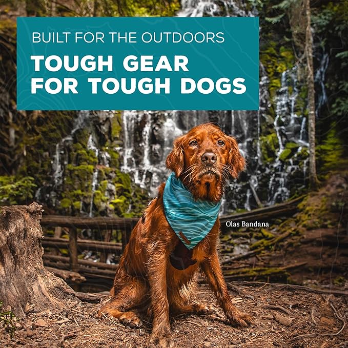 Wilderdog Dog Bandana with Lightweight Quick Drying Poly-Blend Mesh Material in Hazy