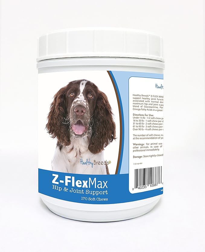 Healthy Breeds English Springer Spaniel Z-Flex Max Hip and Joint Soft Chews 170 Count
