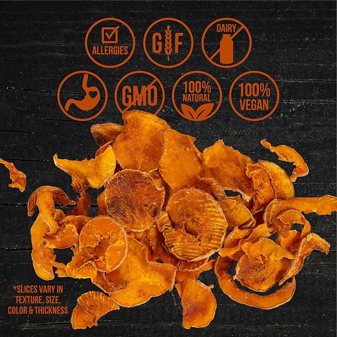 Wholesome Pride Pumpkin Slices Dog Treats – Limited Ingredient, Dehydrated, All Natural, 10 oz