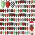 Preboun 200 Pcs Valentines Dog Bandanas Bulk Buffalo Plaid Bandanas for Dogs Triangle Kerchief Bibs Scarf Set for Pet St Patricks Day Costume Photo Props Accessories Pet Shops & Daily Wear, 25 Styles