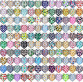 Amylove 120 Pcs Dog Bandanas Bulk Holiday Triangle Dog Pack Puppy Kerchief Bandana Adjustable Pet Scarf for Pet Cat Costume Accessories Decor(Flower)