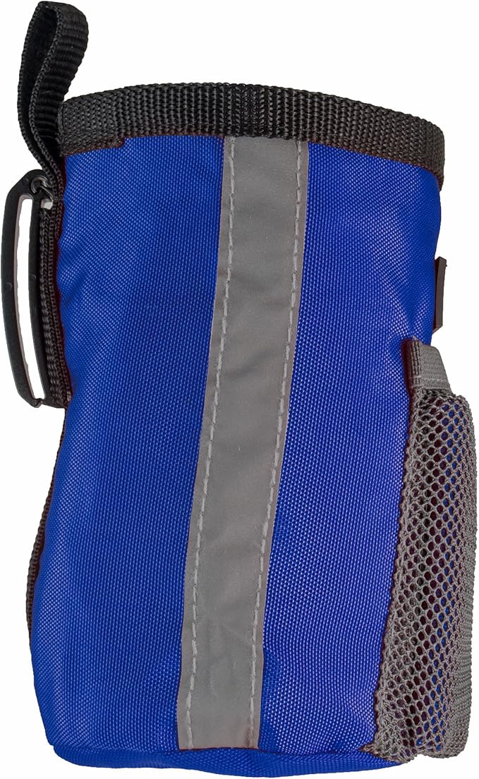 Dog Treat Pouch - Dog Treat Training Pouch - Treat Bags for Dogs, Easily Carries Snacks and Pet Toys, Dog Puppy Food Container with Mesh Pocket, Professional Quality Pouch (Blue)