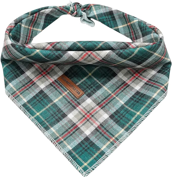 Elegant little tail Christmas Dog Bandana, Holiday Girl Boy Dog Bandanas for Small Medium Large Soft Dogs Washable Square Dog Scarf Adjustable Dog Kerchief