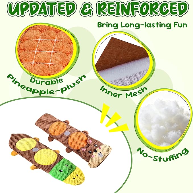 Dog Toys for Aggressive Chewers: 2 Pack Interactive Dog Toys for Boredom and Teething, Squeaky Chew Toy for Small, Medium Breed to Keep Them Busy（Squirrels & Mallards）