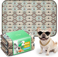 FXW Washable Pee Pads for Dogs, Puppy Pads with Super Absorbent, Specifically Designed for 36inch Cages, 23" x 35" Rectangle, Tribal Beige, 2 Packs