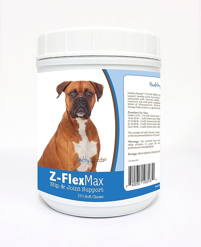 Healthy Breeds Boxer Z-Flex Max Hip and Joint Soft Chews 170 Count
