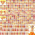 Talltalk 360 Pcs Valentines Day Dog Bow Ties Collars Set Adjustable St Patricks Day Dogs Neckties Grooming Supplies for Small Medium Large Easter Christmas Pet Cat Decoration(Thanksgiving)